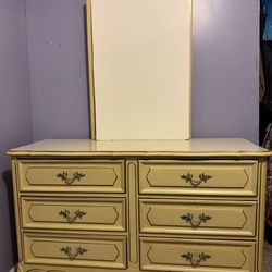 BEDROOM SET: TWIN, French Style, 7 Piece