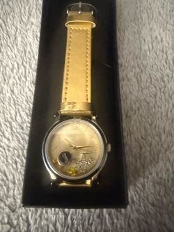 Gold-Tone Wristwatch with Novelty Dial
