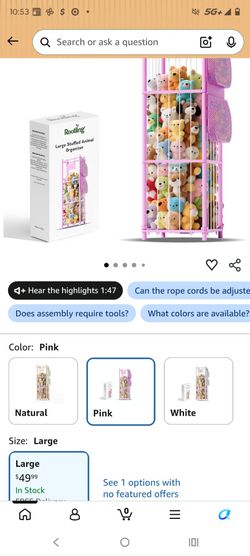 Large Stuff Animal Holder/Organizer $35