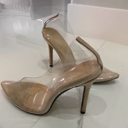 Clear Heels Size 8