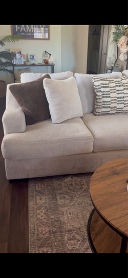 Sectional couch beige