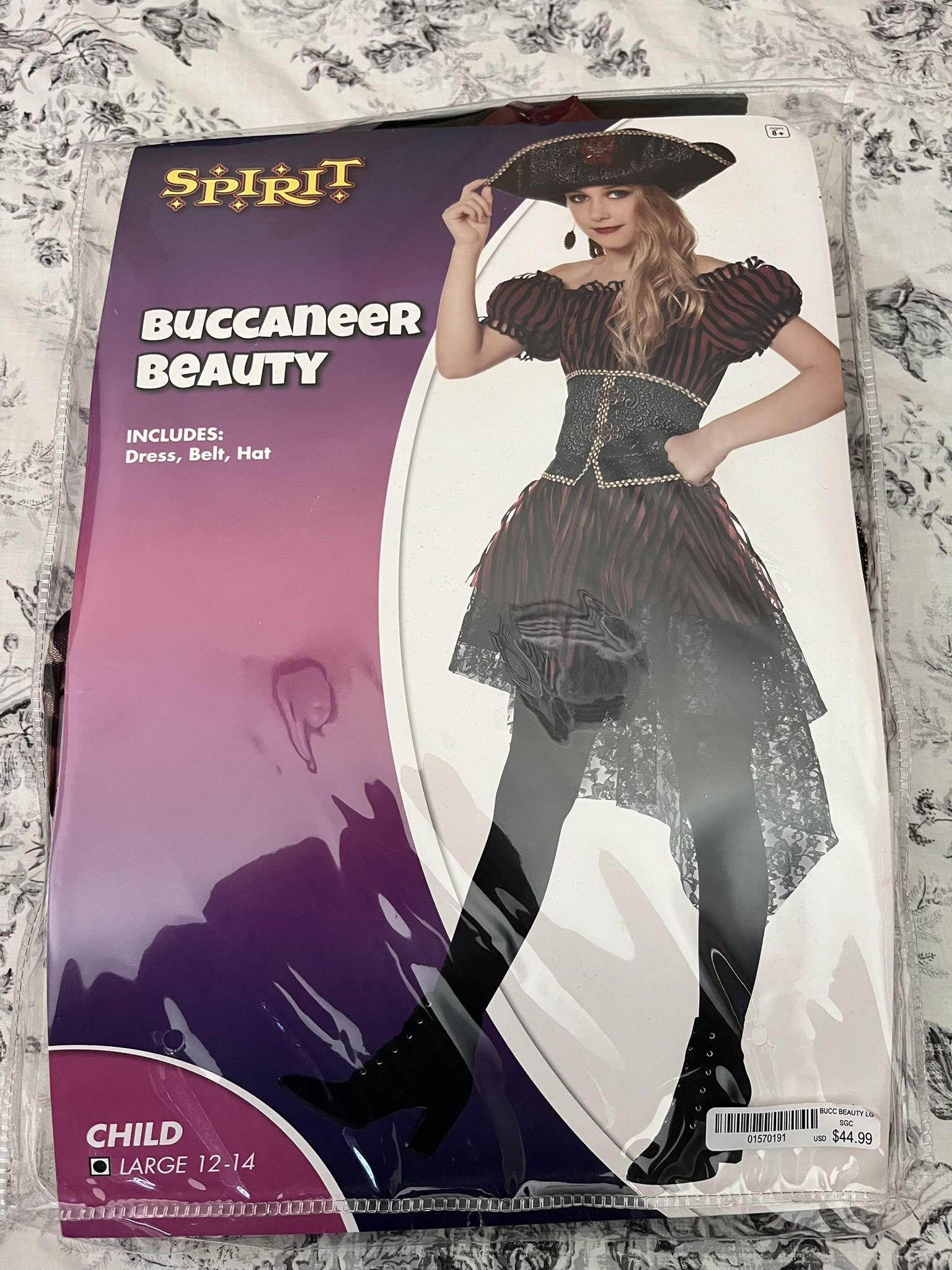 Buccaneer Beauty Pirate Halloween Costume Size Child 12-14