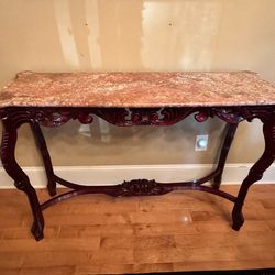 Sofa Table with Marble Top