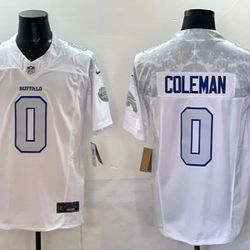 Buffalo Bills #0 Keon Coleman Jersey - Rugby Style - Stitched