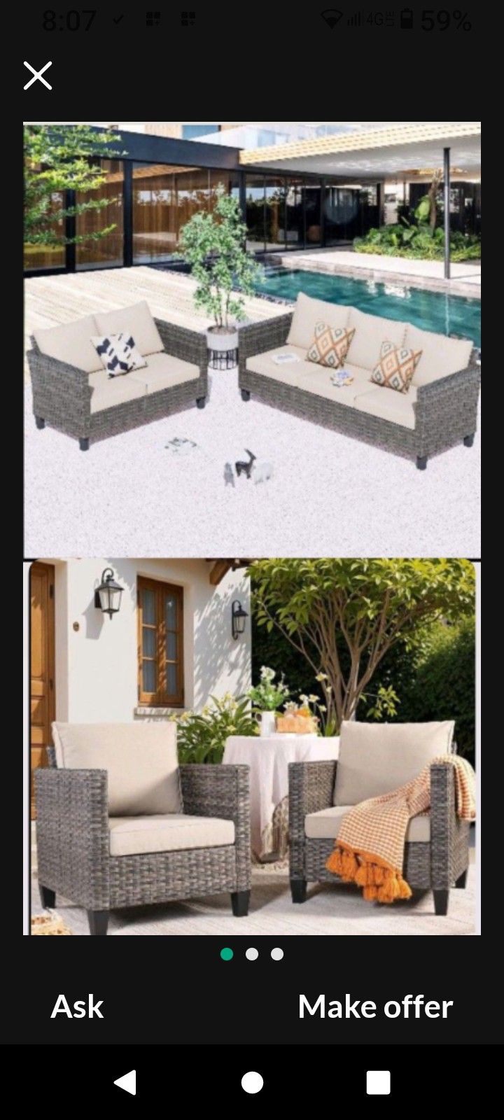 Seven Person Seating Patio Sofa Set Outdoor Patio Furniture Brand New Patio Couch 🆕🚎🛺🆕