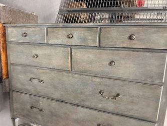 Antiqued wood bureau