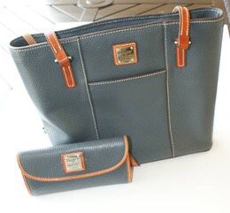 Donney and Burke leather handbag and leather wallet