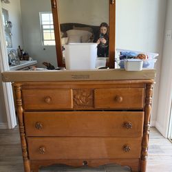 Nautical 3 piece antique bedroom set