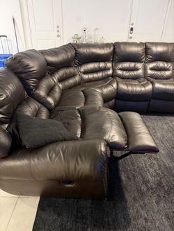 Painted brown sectional
