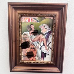 Hot Licks” Original Mixed Media Collage Art – Pamela Anderson Vintage Pop Collage (Framed)
