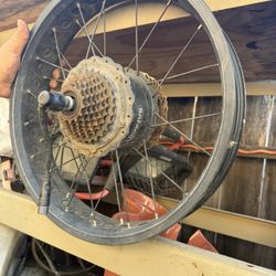 electric bike tire rim with transmission