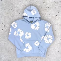 3 Blue Denuium Hoodies Size M,S Denium Pants Size Small 