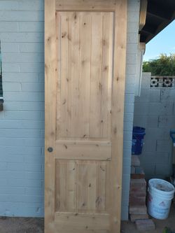 Solid core unfinished entry door