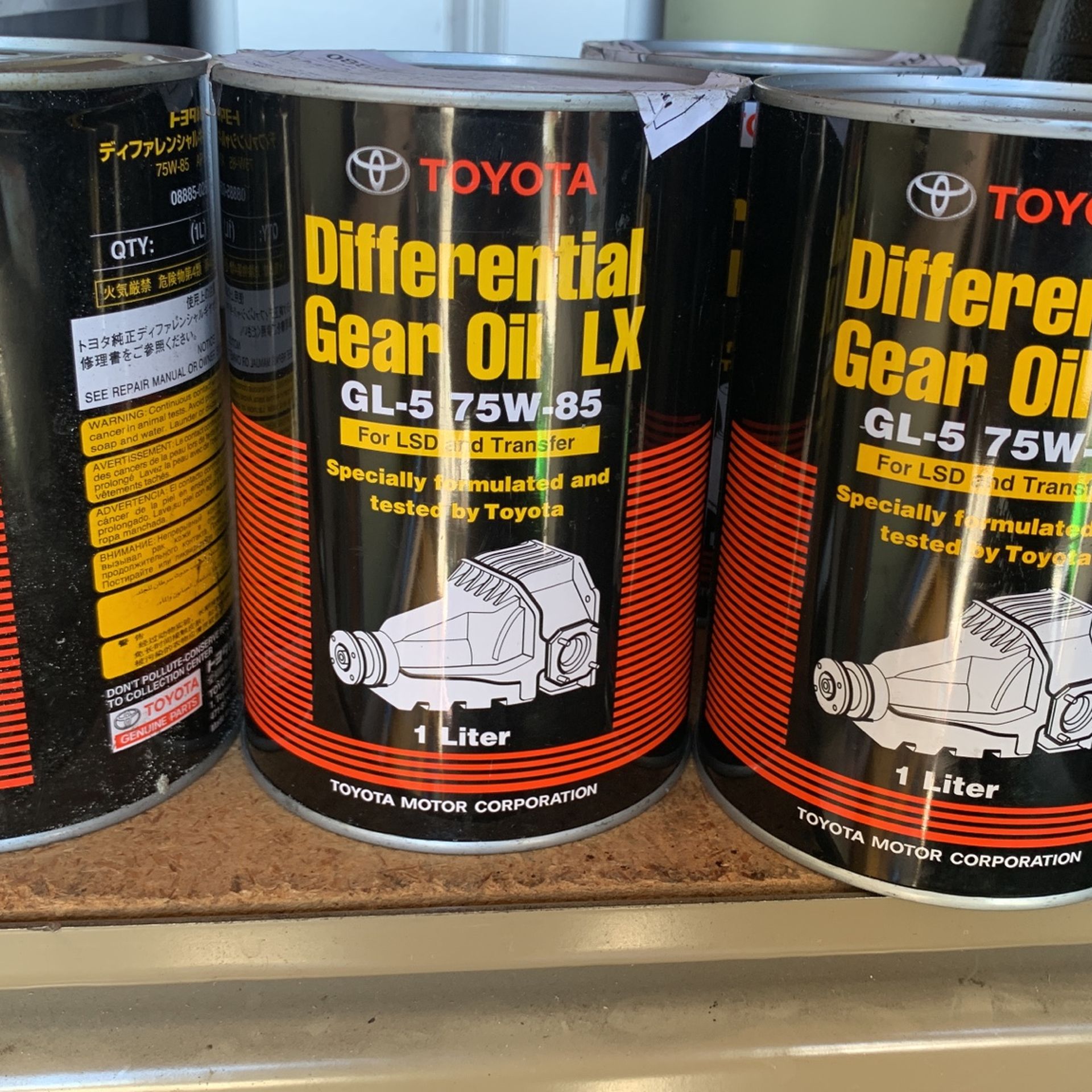 Toyota Differential Gear Oil Lx Gl-5 75w-85