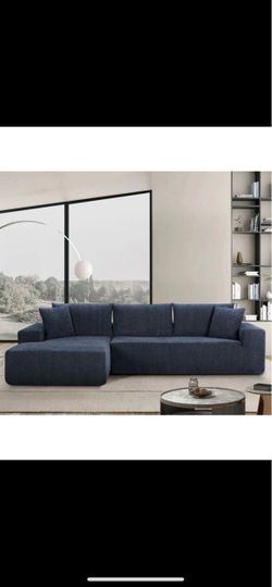 Lounge Style Frameless L-Shaped Sectional Sofa Couch