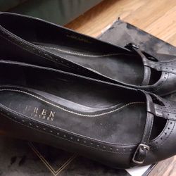 Ralph Lauren Bridget Leather Kitten Heel Size 6.5