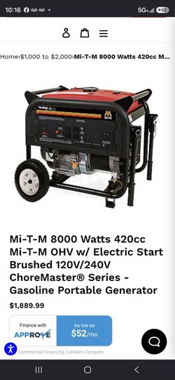 Choremaster serious 8000 w generator