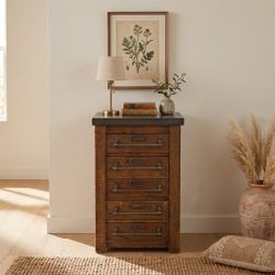 Restoration Hardware: Mercantile Reclaimed Wood 3 Drawer Cabinet with Metal Top
