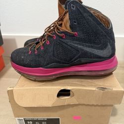 Nike LeBron 10 EXT QS Denim 2013 Sz 10  