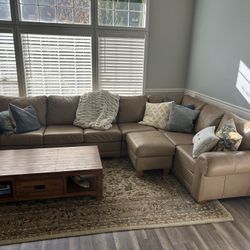 Large Leather Sectional (7’ X 10’)