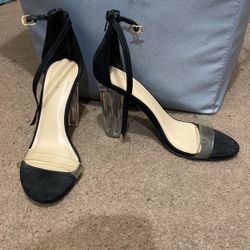 Black And Clear High Heels 