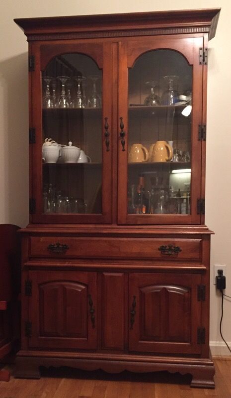 Pennsbury Manor by Garrison Solid Hardrock Maple China Hutch for