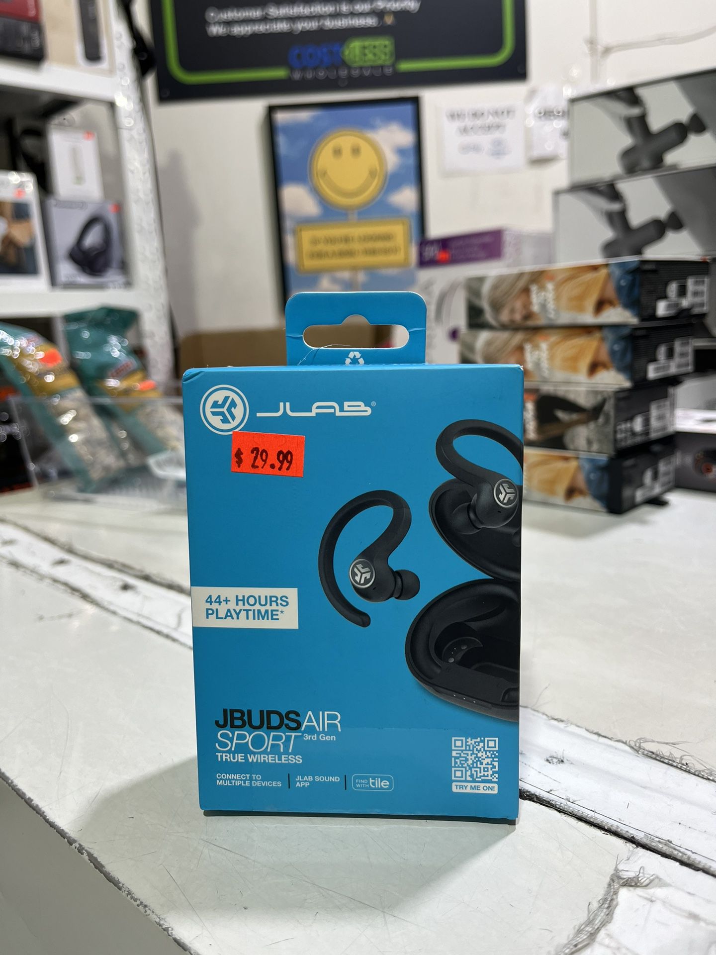 JLab, JBuds Air Sport True Wireless Bluetooth Headphones - Black 3rd Gen $29.99