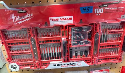 Milwaukee Shockwave 100-Piece Impact Driver Bit Set