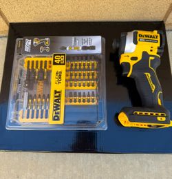 DeWalt Atomic Impact Driver (Tool Only) and 40 -Piece  Impact Driver Bit Set