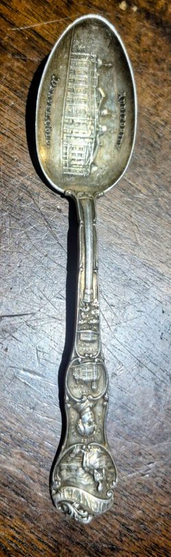 Sterling Silver Souvenir Spoon: The Cabildo, New Orleans/Louisiana Purchase 1803