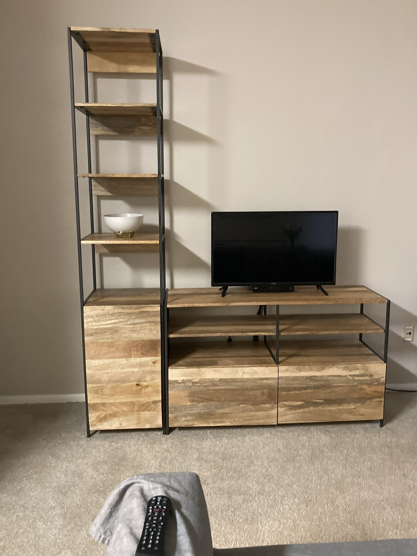 West Elm Industrial Modular Open & Closed Storage (17”) – Excellent Condition