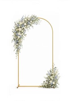 Toolterritary 8 FT Wedding Arch Backdrop Stand, Stable Heavy Duty Metal Wedding Arch Frame for Ceremony, Reinforced Balloon Arch Stand for Birthday Pa