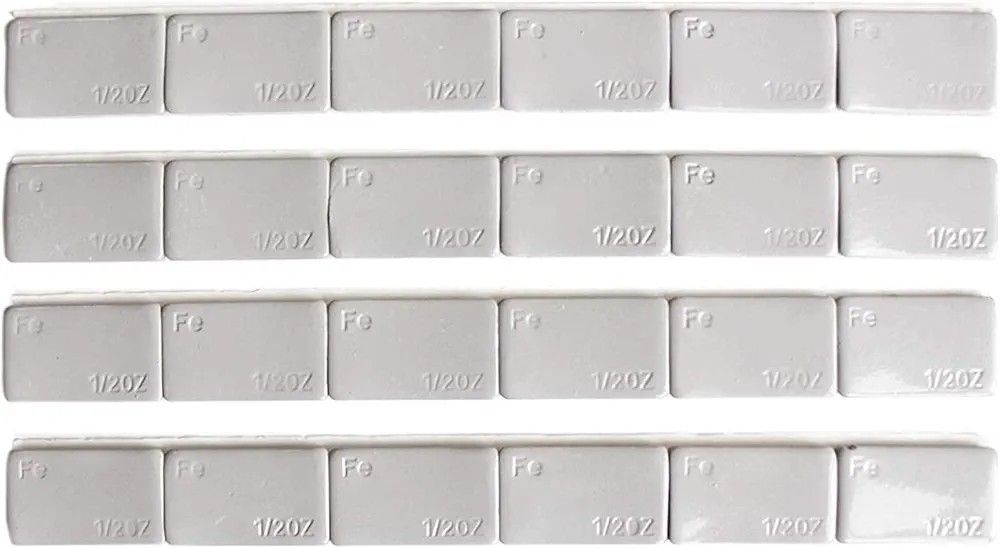 BRAND NEW ACCRETION 1/2 Oz Grey Adhesive Backed Steel Wheel Weights (12 Oz Pack) Lead Free