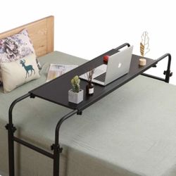 Overbed Table with Wheels Overbed Desk Over Bed Desk King Queen Bed Table Overbed Laptop Table Over Bed Table with Wheels (Tilt overbed Table-