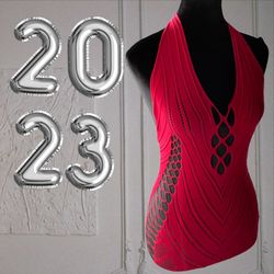 Burgundy Halter Top Cover-up Intimate