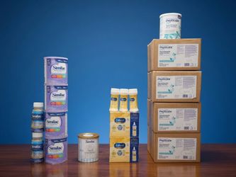 Enfamil, similac, pepticate