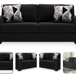 Velvet Black Couch