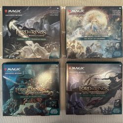 MTG Set of 4 Lord of the Rings Scene Boxes ART CARDS, EASELS & PACKAGING ONLY