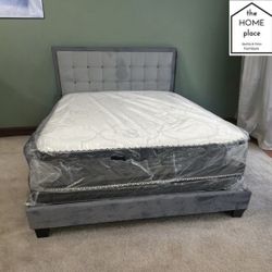 🚨 Get Your Brand New Queen Bed Frame With Mattress & Box Spring Today 🚨