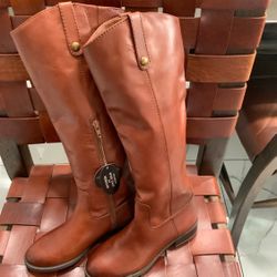 SIZE 5M INC Women"S Fawne Leather Knee-High Knee-High Boots! New 