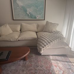 Living Spaces Shuffle Sofa with Reversible Chaise