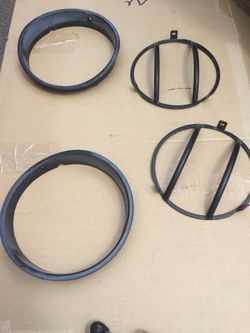 Jeep TJ wrangler headlight bezels and brush guards