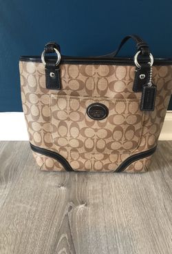 Brown and Tan Coach purse