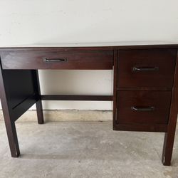Pottery Barn Solid Wood Desk – Dark Espresso Finish – Excellent Condition