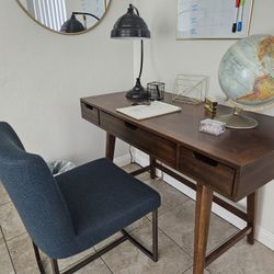 Brown Desk And Retro Chair