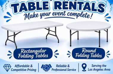 Round and rectangle table