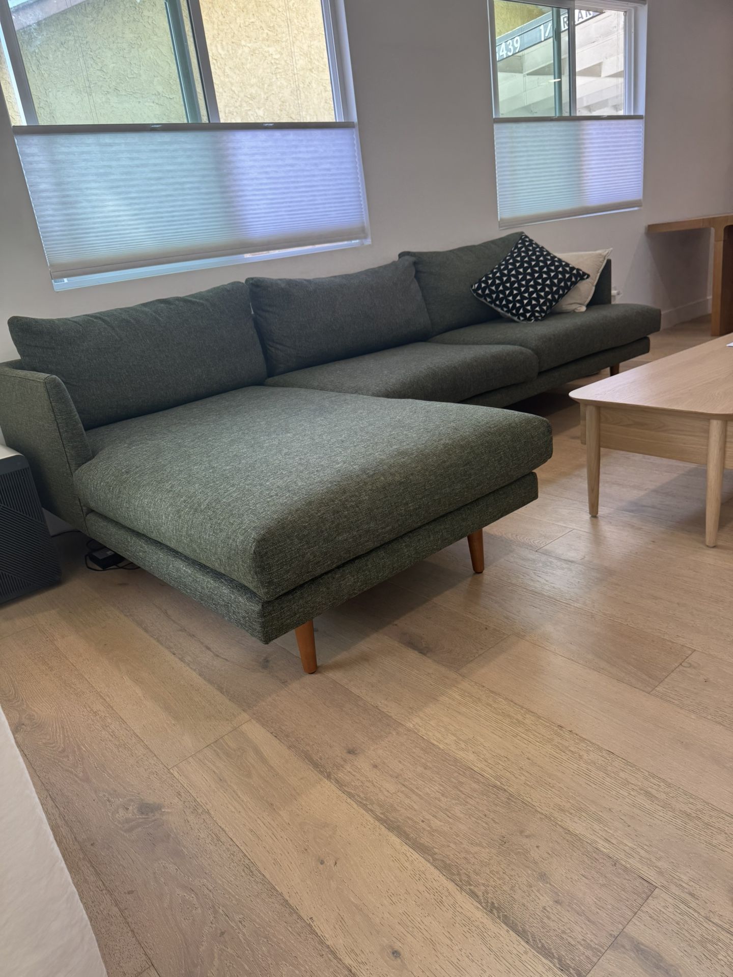 Article sectional sofa forest green