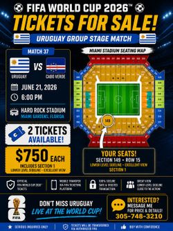 Vendo estos tickets para la Copa Mundo 2026 son Categoria 1