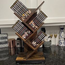 BRAND NEW: 5-Shelf Tree Bookshelf, 5 Tier Floor Standing Bookcase Organizer