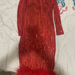 Used Sequins Long Dress Size L